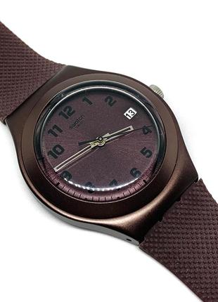 Швейцарський годинник унісекс swatch irony big ygc4001 brown effect1 фото