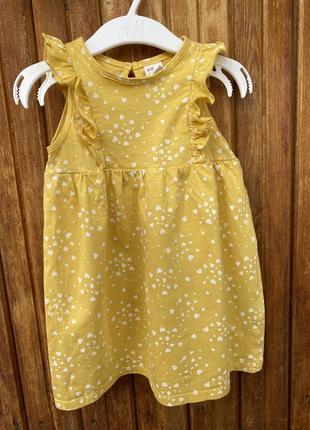 Пляття платье h&m жовте гірчичне желтое платье 80-86