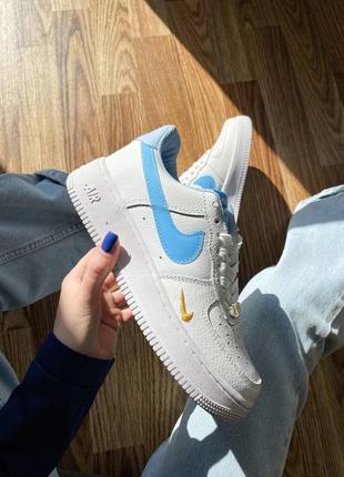 Жіночі кросівки nike air force 1 mini swoosh blue 💙