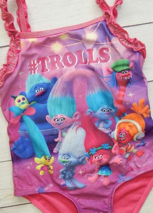 Купальник троллі/тролли/trolls, для девочки 3-4 года.2 фото