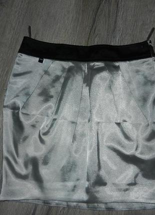 River island*нарядная юбка карандаш стального цвета, серебристая1 фото