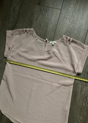 River island 6 кремовая розовая с коротким рукавом свободного кроя блуза6 фото