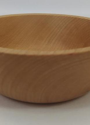 Тарілка дерев'яна кругла, деревина бук d 14 см.5 фото