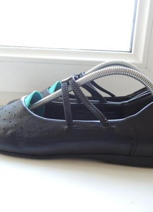 Мягкие кожаные туфли балетки rieker р.38 (25 см)2 фото