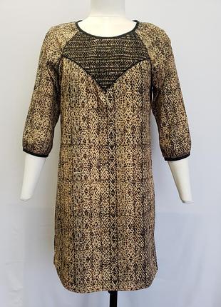 Платье maison scotch & soda boho с геометрическим принтом, прямое платье, размер s