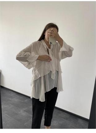 Блуза з воланами1 фото