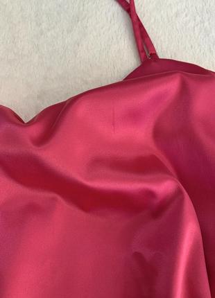 Zara сукня рожева атласна фуксія10 фото