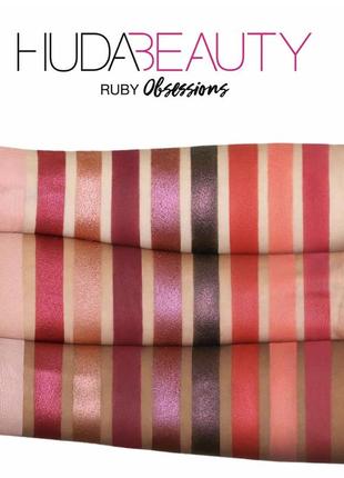 Huda beauty obsessions palette - ruby, палетка теней, 10 гр3 фото
