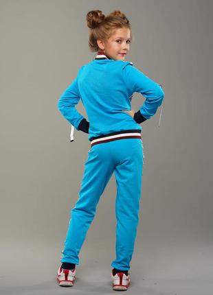 Детский спортивный костюм для девочек хелен морская волна на весну осень лето4 фото