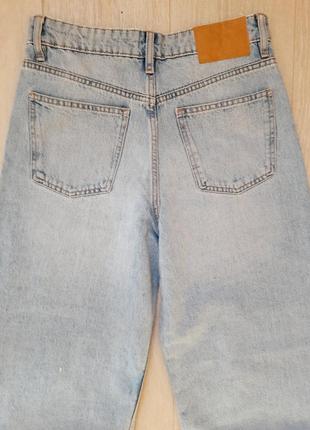 Широкі джинси zara блакитного кольору5 фото