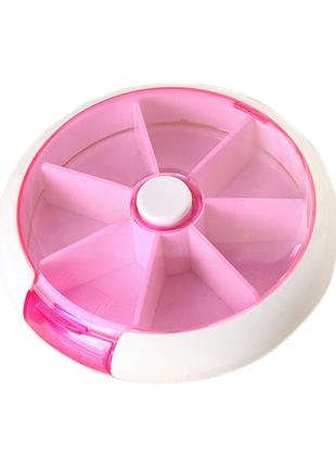 Таблетница lesko fy-8817 fruits pink органайзер для таблеток на 7 отделений