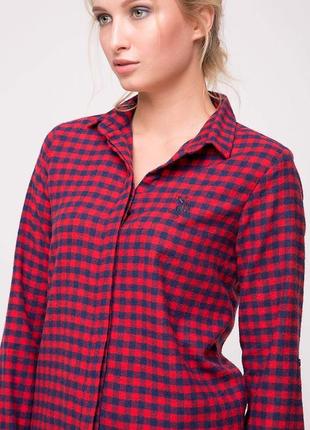 Продам котоновую сорочку в клітинку h&m