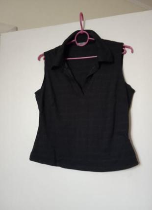 Женская чёрная жилетка/топ/топик/кроп-топ
