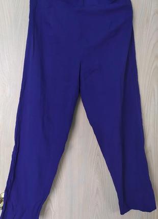 Легенькі літні штани брюки сині тоненькі бавовна легкие летние штаны синие хлопок1 фото