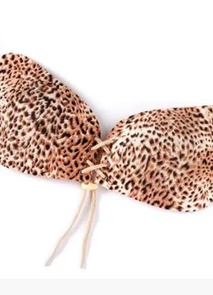 Бюстгальтер жіночий fly bra леопардовий - чашка с, силікон, поліестер