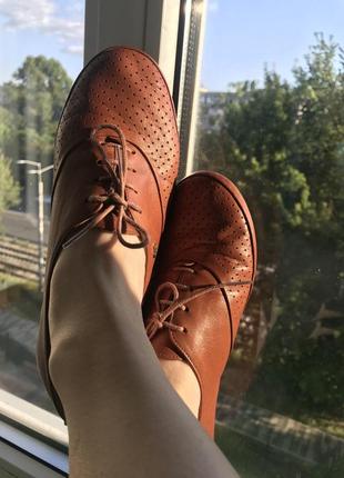 Кожаные мокасины, туфли