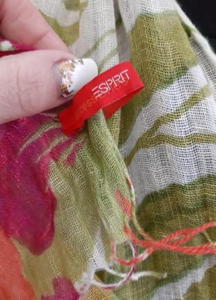 Шарф в квітковий принт льон esprit4 фото