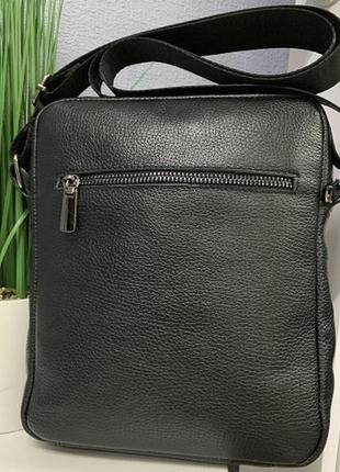 Мужская сумка кожаная черная отличного качества3 фото