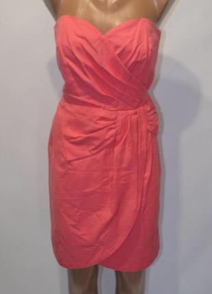 Распродажа! красивое коралловое платье бюстье