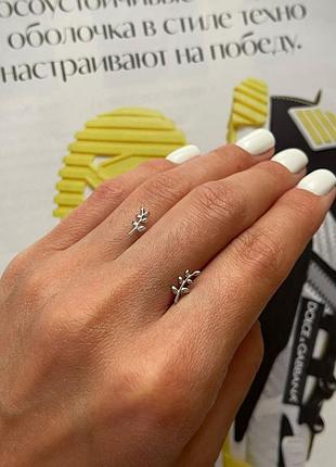 Женские сережки серебро