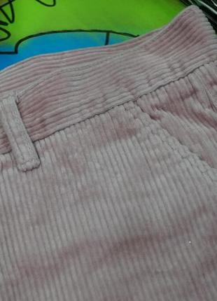 Вельветові шорти запорошено-рожевий колір5 фото