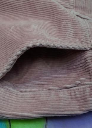 Вельветові шорти запорошено-рожевий колір7 фото