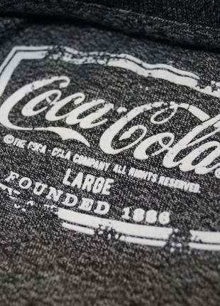 Меланжева футболка ретро принт coca-cola вишиті літери кока-кола4 фото
