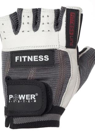 Перчатки для фитнеса и тяжелой атлетики power system fitness ps-2300 grey/white m3 фото