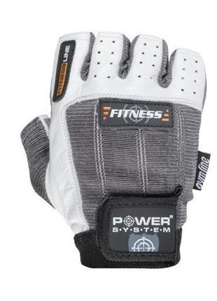 Перчатки для фитнеса и тяжелой атлетики power system fitness ps-2300 grey/white m1 фото