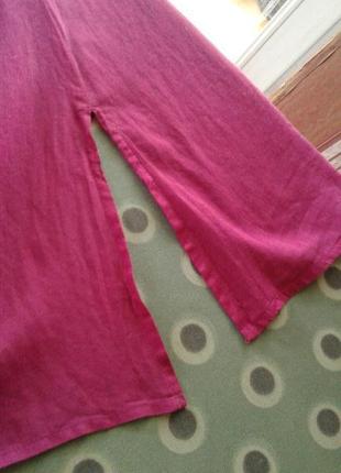 Хлопковая батистовая лиловая пляжная блузка туника с кружевом george батал7 фото