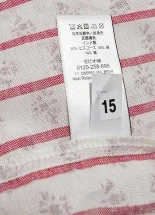 Льняная блуза next, размер 12/40 или l, коллекция 2020 года10 фото
