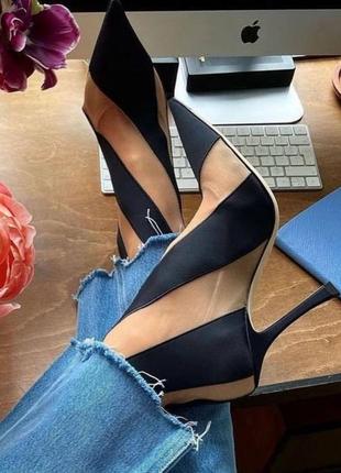 Туфли чулки женские брендовые в стиле jimmy choo & mugler2 фото