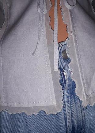 Новый нежно-голубой красивый стильный нарядный льняной пиджак жакет monsoon на завязке7 фото