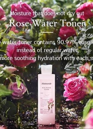 Mamonde rose water toner 150 мл тонер с экстрактом розы2 фото