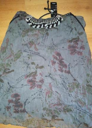 Легкая юбка в стиле бохо с оригинальным поясом4 фото