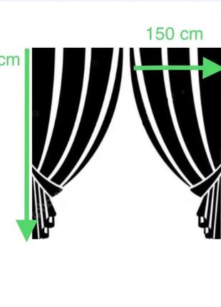 Комплект однотонних лляних штор 150x270 cm (2 шт)4 фото