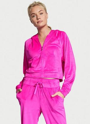 Вельветовий велюровий рожевий костюм victoria's secret