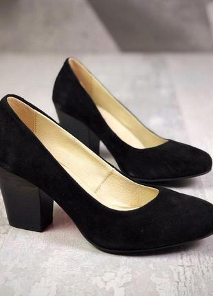 🔥 замшеві туфлі човники на підборах