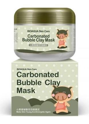 Глиняно-бульбашкова маска bioaqua carbonated bubble clay mask