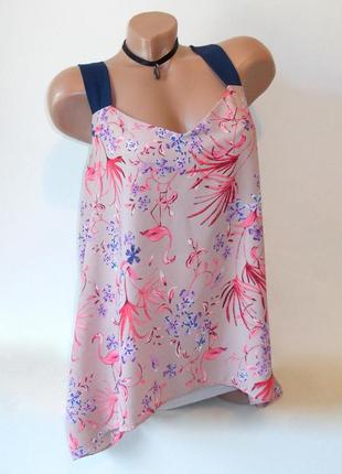 Невероятный топ с фламинго блуза с бантом3 фото