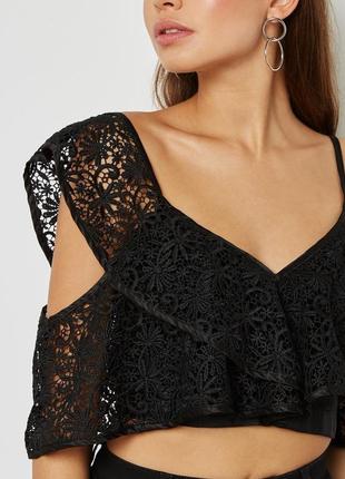 Топ із кружева на одне плече topshop
