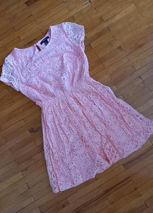 Плаття forefer21 персикове мережевне міні сукня1 фото