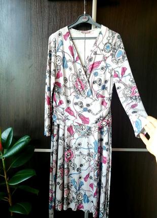 Шикарное,летнее новое, тонкое оригинальное платье сукня "часы, ключики". вискоза. u. r2 фото