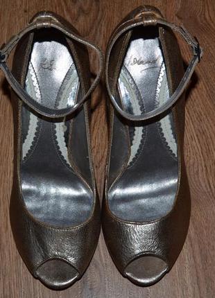 Р. 38 - 24,5 см. river island деловые, нарядные туфли с открытым носком фирменные оригинал5 фото