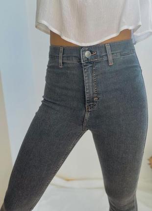 Сірі скіні джинси topshop1 фото