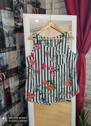 Яскрава літня блуза в квітковий принт, pep&co, xl