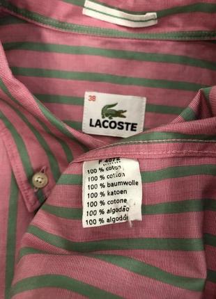 Тениска рубашка в полоску lacoste7 фото