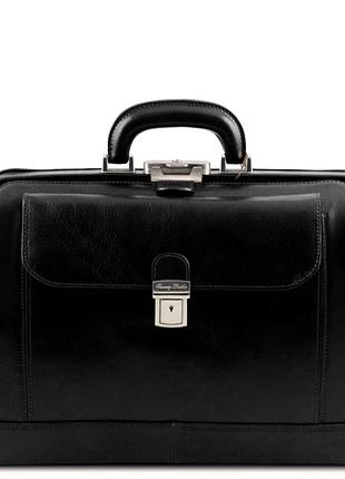 Tl142072 leonardo - кожаная докторсая сумка саквояж от tuscany