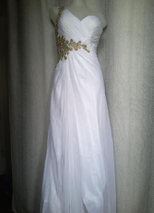Жіноча біла весільна сукня з вишивкою, плаття, сарафан, вишиванка. дизайнерське, випускне, фотосесії1 фото
