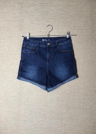 Короткие джинсовые шорты стрейч высокая посадка